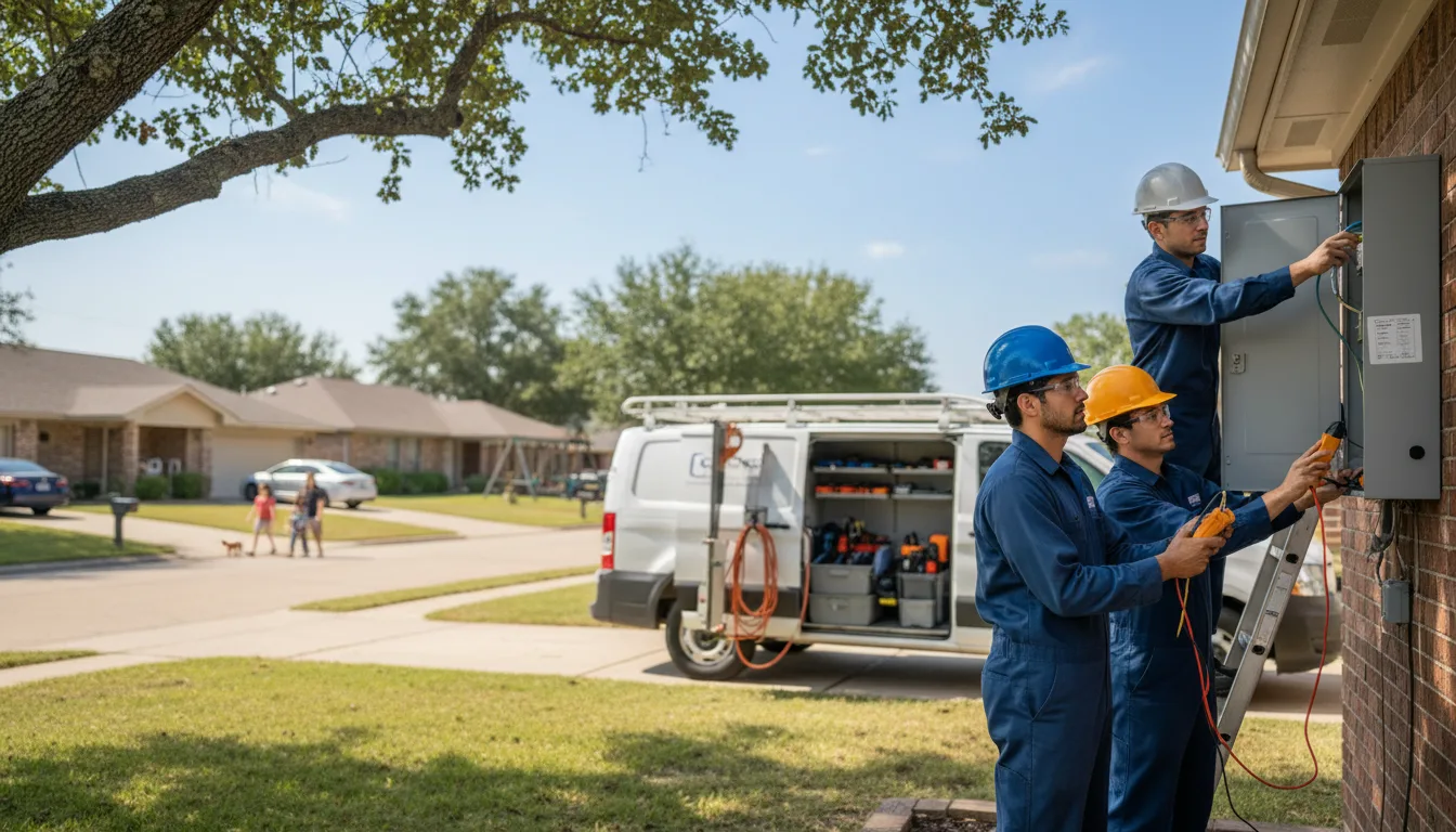 Certified electrician providing emergency electrical services in Bagwell, TX